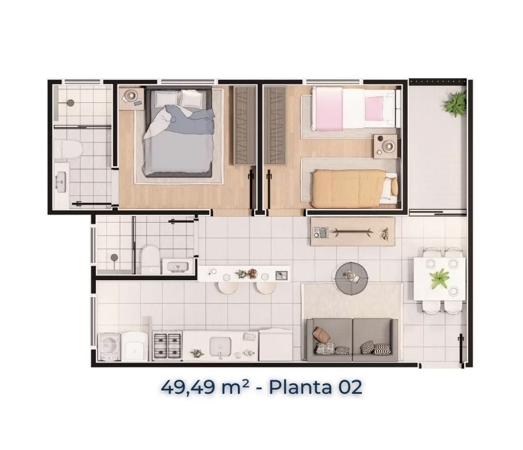 Apartamento à venda com 2 quartos, 1 suíte, 1 vaga e 49m² no Além Ponte, Sorocaba (SP) — foto 14 de 30